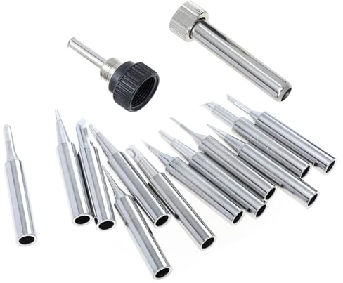 NIYANGLE Kit de Puntas de Soldador 13 Piezas para Estación 936 Puntas de Soldadura de Repuesto Resistentes al Calor Variedad de Tamaños para Soldar Componentes Electrónicos