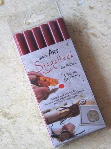 7mm Siegellack (brechbar) für Pistole - Bordeaux-Rot, 6er Pack