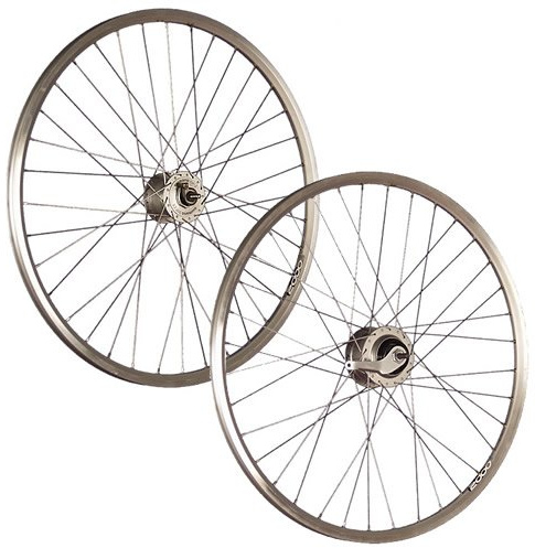 28 Pulgadas Juego Ruedas Bici Dinamo Nexus contropedal Plateado