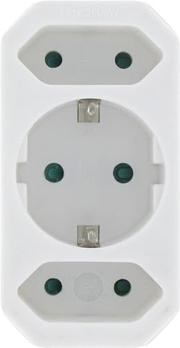 Kopp 177602009 Europa- und Schutzkontakt-Adapter, weiß