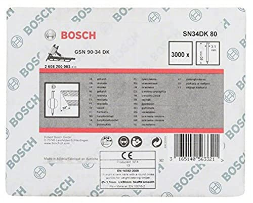 Bosch 3000x PRO SN34CH, Streifennagel, 34° mit abgeschnittenem Kopf (Länge 80 mm,)