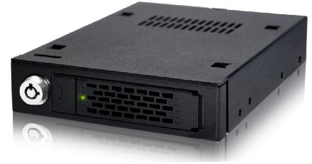 Icy Dock ToughArmor MB991IK-B Rack móvil, Robusto gabinete de Rack de Metal Intercambiable en Caliente para SSD o HDD 2.5 SATA & SAS una bahía de Disco de 3.5