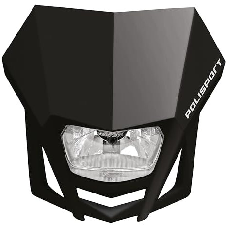 Polisport 8657600002 - LMX-Scheinwerfer aus Polypropylen mit Halogenlampe, kompatibel mit allen Motocross-/Enduro-Modellen in Farbe schwarz