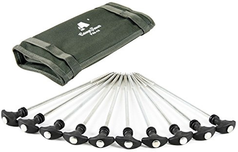 CampFeuer - T-Pegs, Heringe, Erdnägel für Campingzelt, Bivvy, Anglerzelt und Pavillon, Auswahl in Menge und Länge