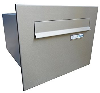 XXL Edelstahl Mauerdurchwurf Briefkasten - B-24