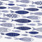 Anniversary House Tiflair Shoal of Blue Fish Lunch Napkins, 3 ply, 33 x 33cm, Pack of 20, for Table Decoration and decoupage, Seafood, Fish Parties, Nautical, Sea Theme, PJ370440
