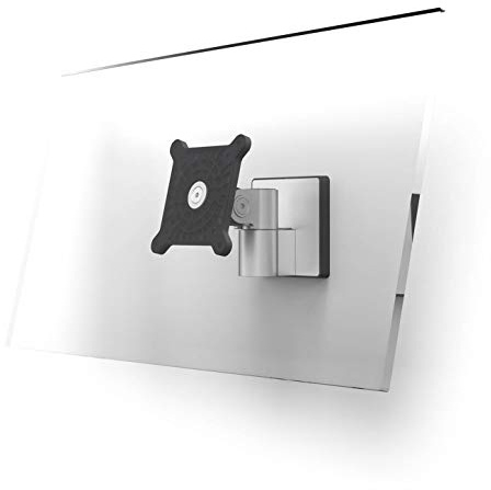 Durable Monitor Wandhalterung, Bildschirmhalterung, silber, 508923 | Monitorhalterung für VESA 75/100, für 21-27 Zoll Monitore, 360 Grad drehbar, neigbar, bis 8 kg
