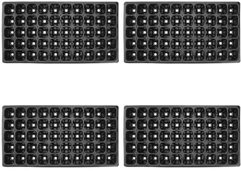 Angoily Plateau De Germination 54X28X4.5 Cm 50 Trous Bac De Semis Réutilisable en Plastique Léger pour Jardinage Intérieur Et Serre