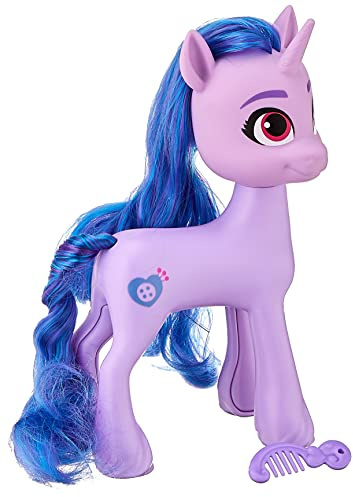 Figura My Little Pony: A New Generation Grandes Amigos do Filme - Izzy Moonbow - F1777 - Hasbro, Roxo e azul
