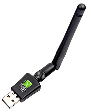Adaptador WiFi USB Receptor PC – Tarjeta de Red WiFi 600Mbps Dual Band 2.4 GHz / 5.8 GHz Receptor WiFi para PC de sobremesa con Antena Inivech