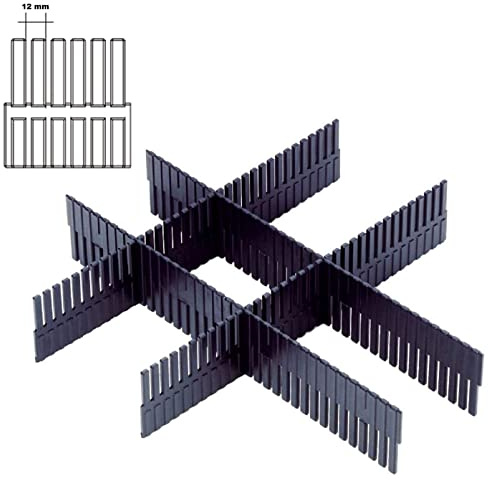 Bie-Tec 1 x ADAM HALL 87402P2-37,5 x 7 cm ROBUSTE Schubaldenteiler Organizer Schubladentrenner (1x Trennsteg TIEF 37,5 cm)