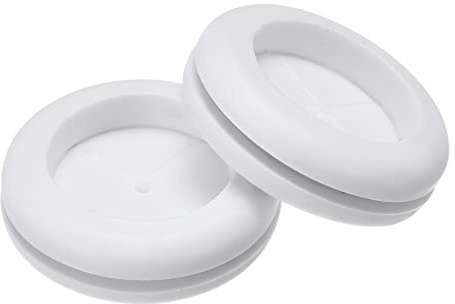 sourcing map 20 Stück Kabeldurchlass 32mm Kabeldurchführung Weiß | Schreibtisch, Silikon Kabeleinführungsabdeckung Rund Kabelschutz, für Draht Wand Büro Computer Zuhause