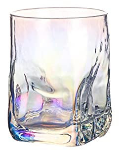 vasos de agua Clases de bebida creativos cuadrados de vidrio de whisky, vidrio de agua, taza de agua, taza de vidrio de vino de vidrio de cristal 250ml / 330ml Accesorios de cocina ( Color : Large d )