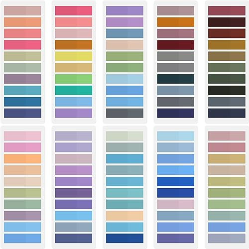 Qufiiry 2000 Stück Haftnotizen, 10 Stile Haftstreifen, Mehrfarbig Sticky Notes, Index Tabs, Aesthetic Klebezettel Klein für Seitenmarkierung Lesezeichen