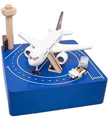Spieluhr Musikbox, Rotierende Musikbox Aus Holz Flughafen-Spieluhr Für Geburtstags-Weihnachts-Heimdekorationen Musikspieluhr Spieldose