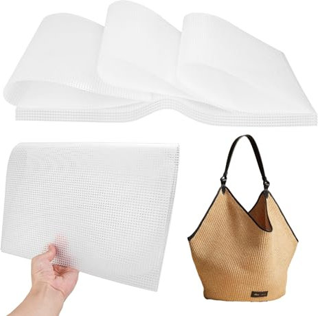 16 Stück Plastic Canvas Sheet Stoff Plastik Stramin 30x20cm Kunststoffgitter Kreuzstich Mesh Canvas Needlepoint Canvas Stramin Kunststoffgitter Plastic Canvas für Taschen, Nähprojekte, Bag