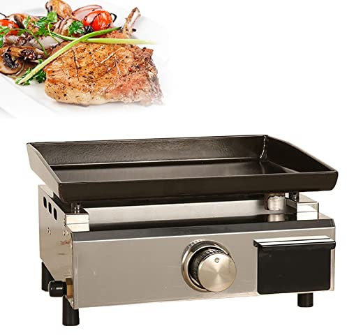Gasgrill Grillbrenner - Outdoor Stahl Grillplatte Teppanyaki Kochplatte für LPG Steak Maschine, Gusseisen Kochplatte, Tischgrill