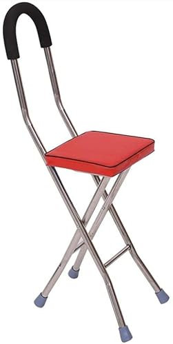 YQZQXWA Gehstock mit Sitz, Krücken für Senioren, Gehhilfe für Behinderte, zusammenklappbarer Sitzstock, Gehstock und Stuhlsitz als Geschenk für Senioren Innovate