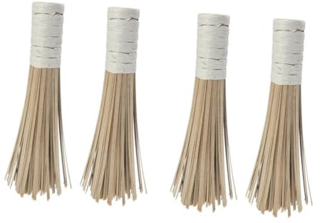Healvian 4stücke Handgefertigte Wok-reinigungsbürste Natürliche Reinigungstools Für Töpfe Und Pfannen Ergonomisches Design Für Einfache Handhabung Für Küche Und