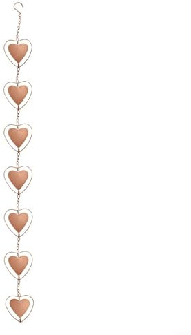 Oniissy 1 catena antipioggia funzionale e decorativa per uso esterno facile, estetico per soluzioni esterne, catene da pioggia in metallo per la casa e il giardino (amore)