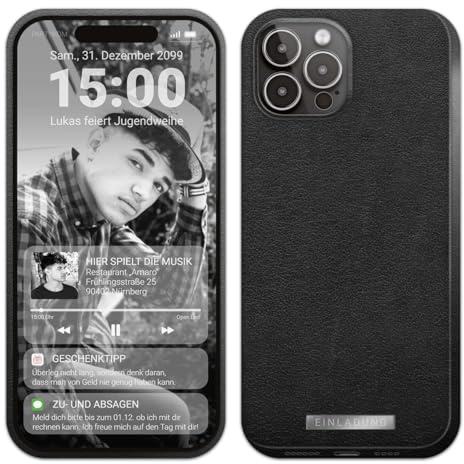 Personalisierte kreative Foto Jugendweihe Einladungskarten im Smartphone Homescreen Design, individuell ab 10 bis 100 Stück selbst gestalten, DIN Lang 210x99mm