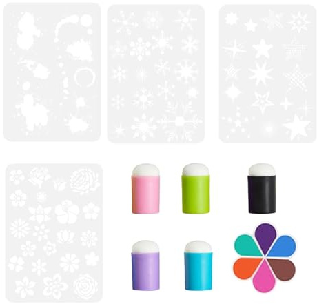 Rrlihjgu Kit de peinture éponge de doigt pour ,Kit de peinture pour avec peinture au doigt - Jouet éponge pour peindre avec les doigts | Éponge de peinture avec les doigts, tampons