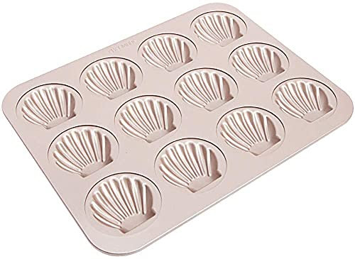 ZHZXBDGQ Madeleine - Molde para hornear con forma de vieira, dorado y antiadherente, horno para hornear