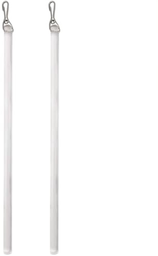 XFUYI - Paquete de 2 Varillas para Cortina Transparentes de 17 Pulgadas, Varillas para Cortina con Gancho para Abrir y Cerrar Cortinas