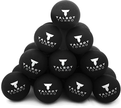 Talbot-Torro Palline da Squash Medie/Rosse | Borsa da 25 Pezzi per Allenamento e Tempo Libero | Perfetto per Centri Sportivi, Club e Banconi Vendita | Molto Durevole