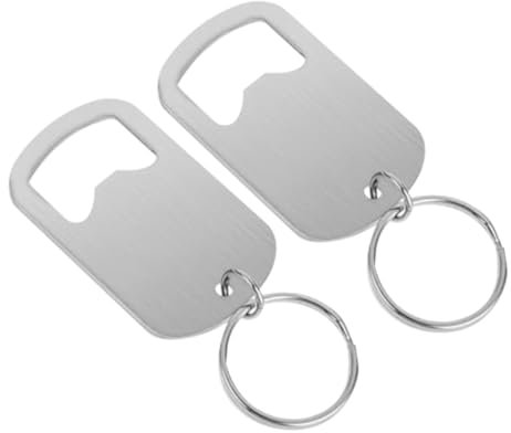 VILLFUL 2 Abridores De Botellas De Acero Inoxidable Llavero Abre Cerveza Bebidas Cocina