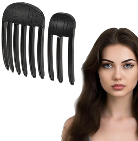 NHQZ 2 confezioni di fermagli per capelli soffici, fermagli per attaccatura dei capelli, fermagli per capelli soffici, fermagli per capelli per frange soffici e acconciature (nero)