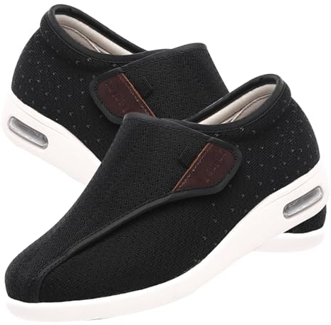 JTNZDAW Zapatos Especiales para Juanetes de Mujer Zapatillas Pie Ancho Especial para Caminar apatos OrtopéDicos Ortopédicos Hombre Calzado(Black,40.5 EU)