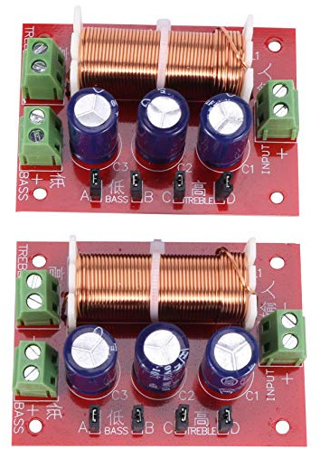 Feiouna 2Pcs 400W Altoparlante Crossover 2 Vie Regolazione Audio Tweeter Bass Altoparlanti Filtro Divisore di Frequenza per 2-16Ohm