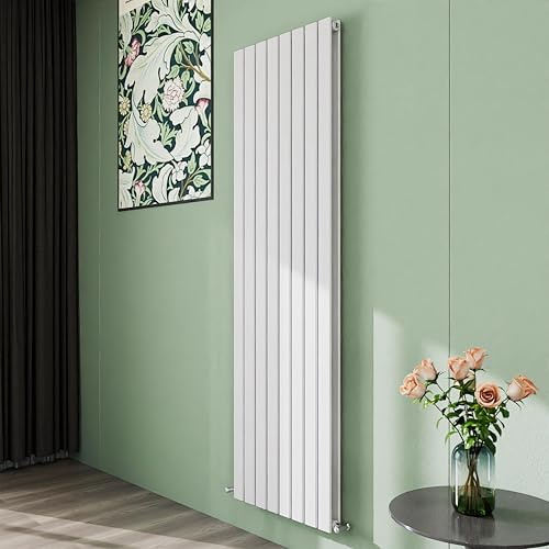 Simple Bathroom 1800×544mm Vertical Panel Designer Radiator Matte White Double Flat Panel Radiators