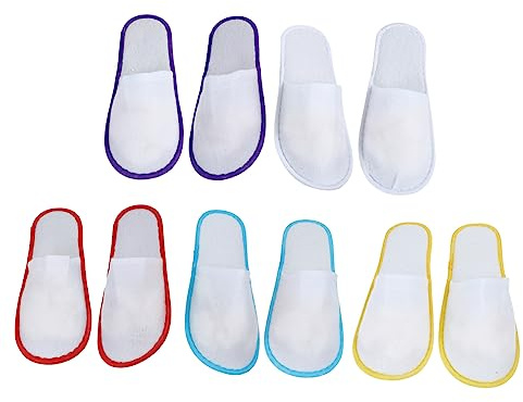 VALICLUD Ciabatte Monouso per Ospiti in Peluche Morbido, 20 Paia Pantofole Usa e Getta per Casa e Spa, Taglia 40.5 Eu Antiscivolo e Confortevoli