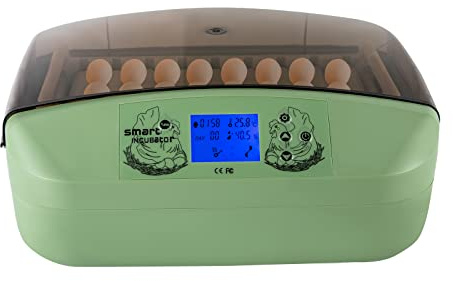 32 Eier Smart Mini Inkubator 30-39.5°C Brutmaschine Temperaturregelung Eierinkubator 80W Brutautomat Vollautomatisch mit Automatischem Wenden der Eier und LED, Brutmaschine für Hühner Enten Gänse