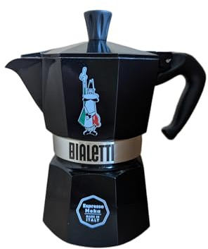 Bialetti Moka Express Omino Icona Limited Edition (Nero, 3 Tazze)