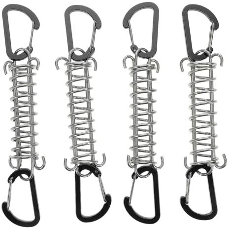 SUPVOX 4 Fibbia Molla per Tende con Ganci Resistenti Tenditore Esterno per Picchetti e Tende Anticorrosione e Alta Resistenza per Fissaggio Stabile