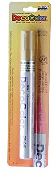 UCHIDA 300-C-GLD Marvy Deco Color Broad Point Paint Marker, Gold, 7.25 x 1.88 x 0.5