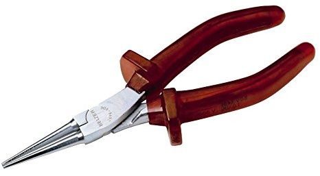 Bahco 2698 VDE Straight/VDE Round Nose Pliers, Red/Silver, 160 mm