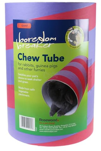 Rosewood Boredom Breaker Giant Chew Tube for Small Animals | Made from Pet-Safe Vegetable Parchment, Shelter and Gnaw for Rabbits & Guinea Pigs