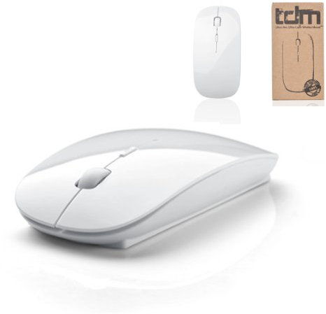 Tim And Ted Tedim Ultra Slim/Small Wireless Optical Mouse for Apple Mac Book/Laptop - White
