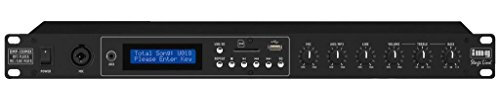 MONACOR DMP-130MIX MP3-Spieler und Mikrofon-Line-Mischer, schwarz