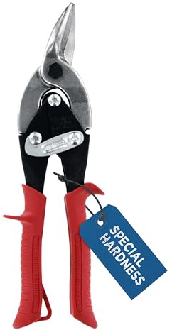 MIDWEST Special Hardness Aviation Snip - Left Cut Regular Stainless Steel Cutting Shears, Made in the USA - MWT-SS6716L