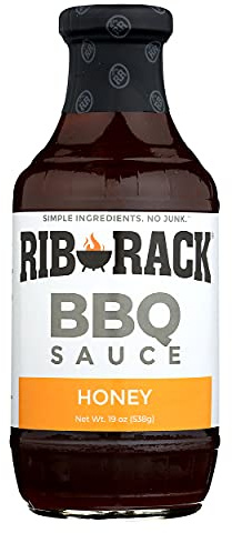 Rib Rack Sweet Honey BBQ Sauce, 19 Ounce (Pack of 6)