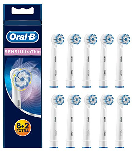 Braun Oral-B Sensi Ultrathin Ersatz-Aufsteckbürsten Für Elektrische Zahnbürste, 8+2 Stück
