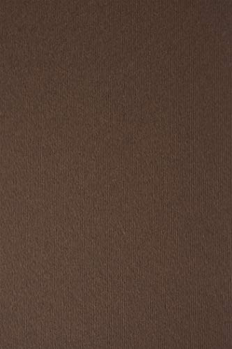 Netuno 100x Strukturkarton Braun DIN A4 21 x 29,7 cm 280g Nettuno Carruba Strukturpapier farbig bedruckbar Bastelkarton mit Linien für Visitenkarten Diplome Einladungen Tischkarten Platzkarten