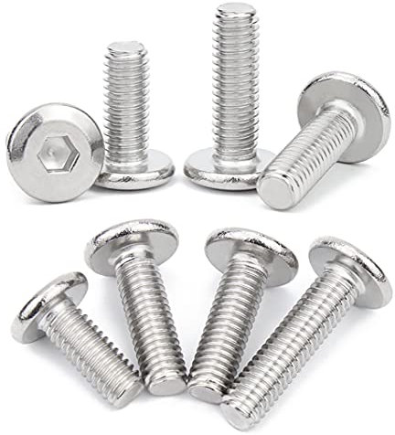 ANSIEDIO Möbel-Bettschrauben Edelstahl Sechskant Schrauben Möbel-Anschluss Schrauben M5×8mm,30 Stück