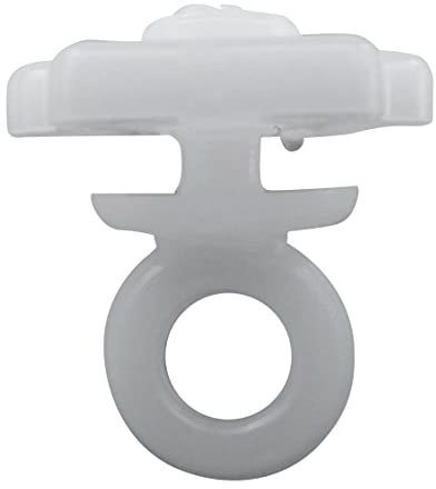 rewagi - Feststeller Weiss, schwarz - mit Ring 10 x 15 mm, Zwischenfeststeller, Endfeststeller – 10, 25, 50, 100 Stück(weiß - 25 Stück)