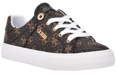 Guess Loven Damen-Sneaker, Brauner Stoff, 38.5 EU/8M